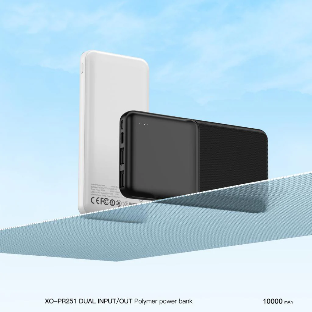 External Battery XO Design PR252, 20000mAh, 10W, 2 x USB-A, Black - Image 3