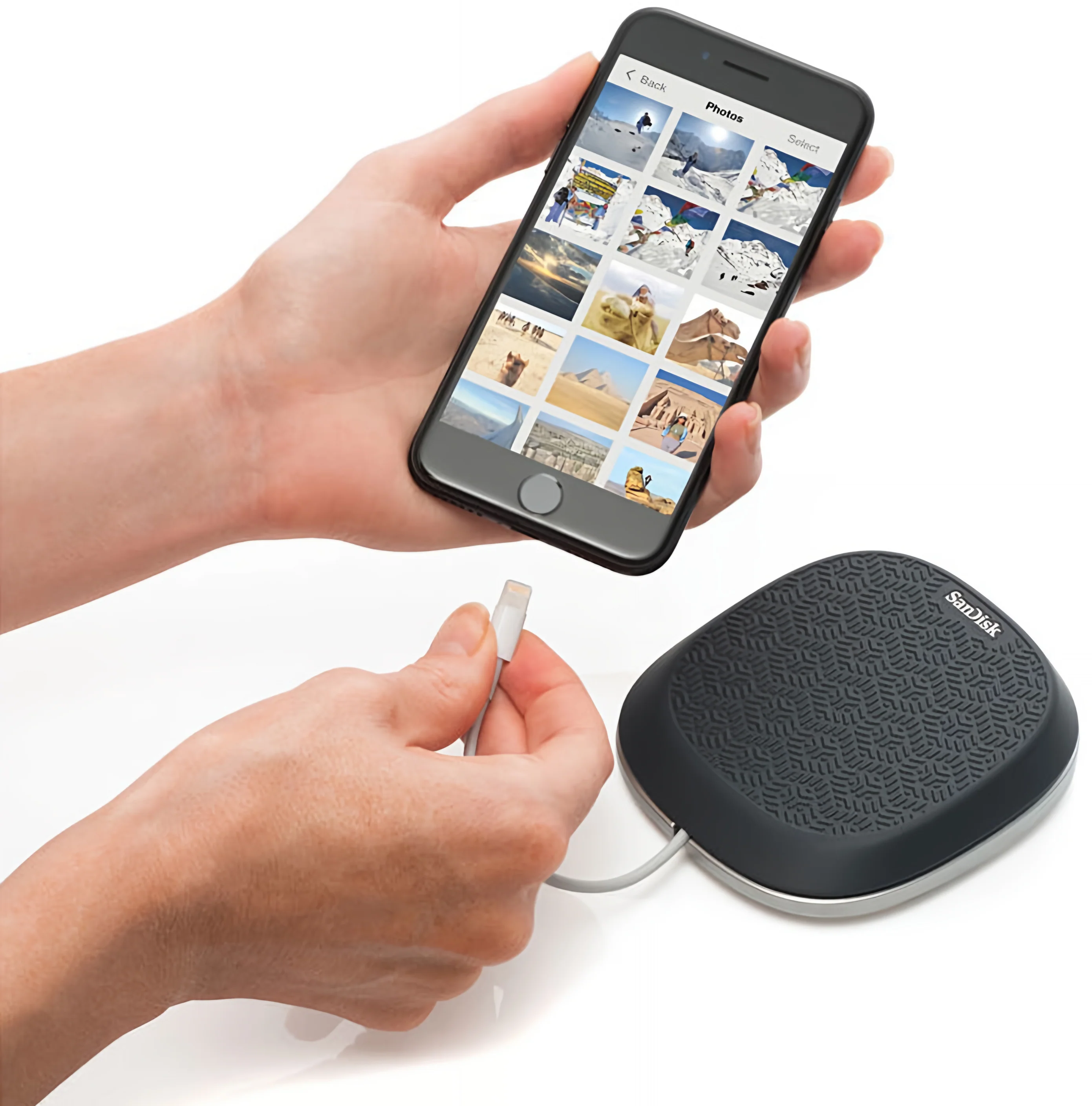 External Lightning Memory (Charging, Backup) SanDisk iXpand Base, 128Gb for Apple Lightning Series SDIB20N-128G-GN-9KE - Image 4