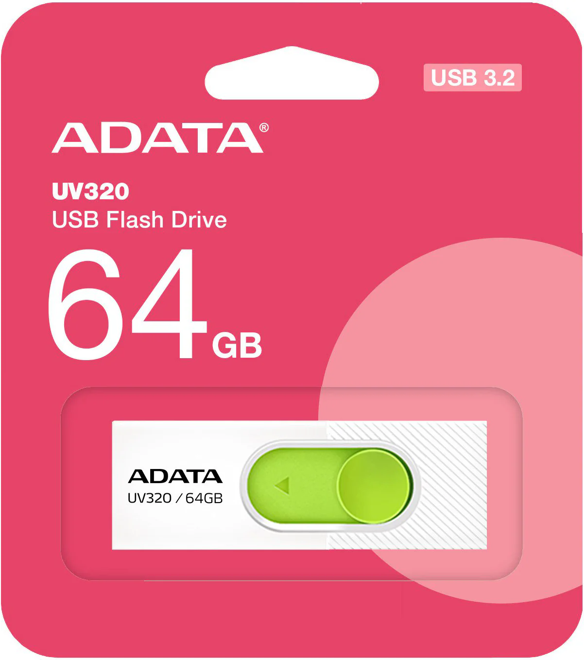 External Memory USB-A 3.2 Adata UV320, 64Gb AUV320-64G-RWHGN - Image 3