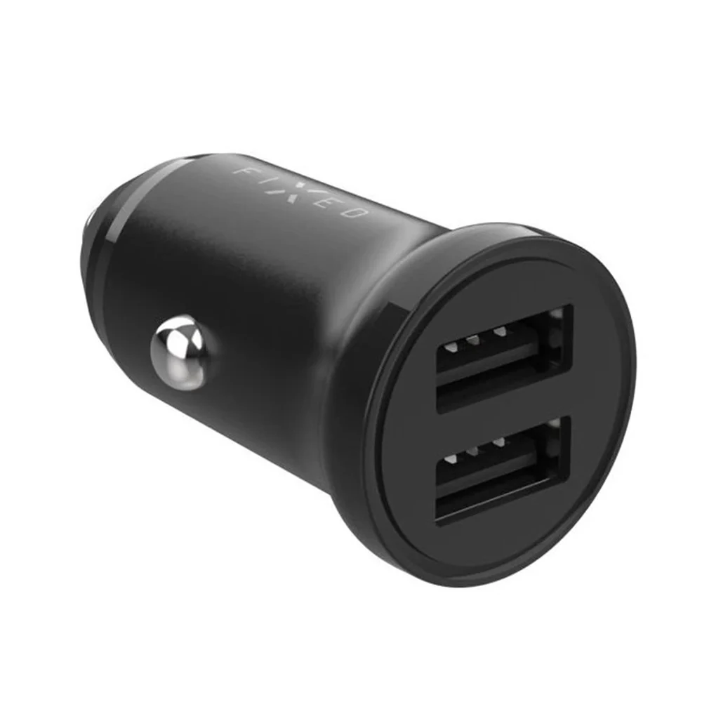 Fixed Auto Charger, 15.5W, 3A, 2 x USB-A, Black - Image 2