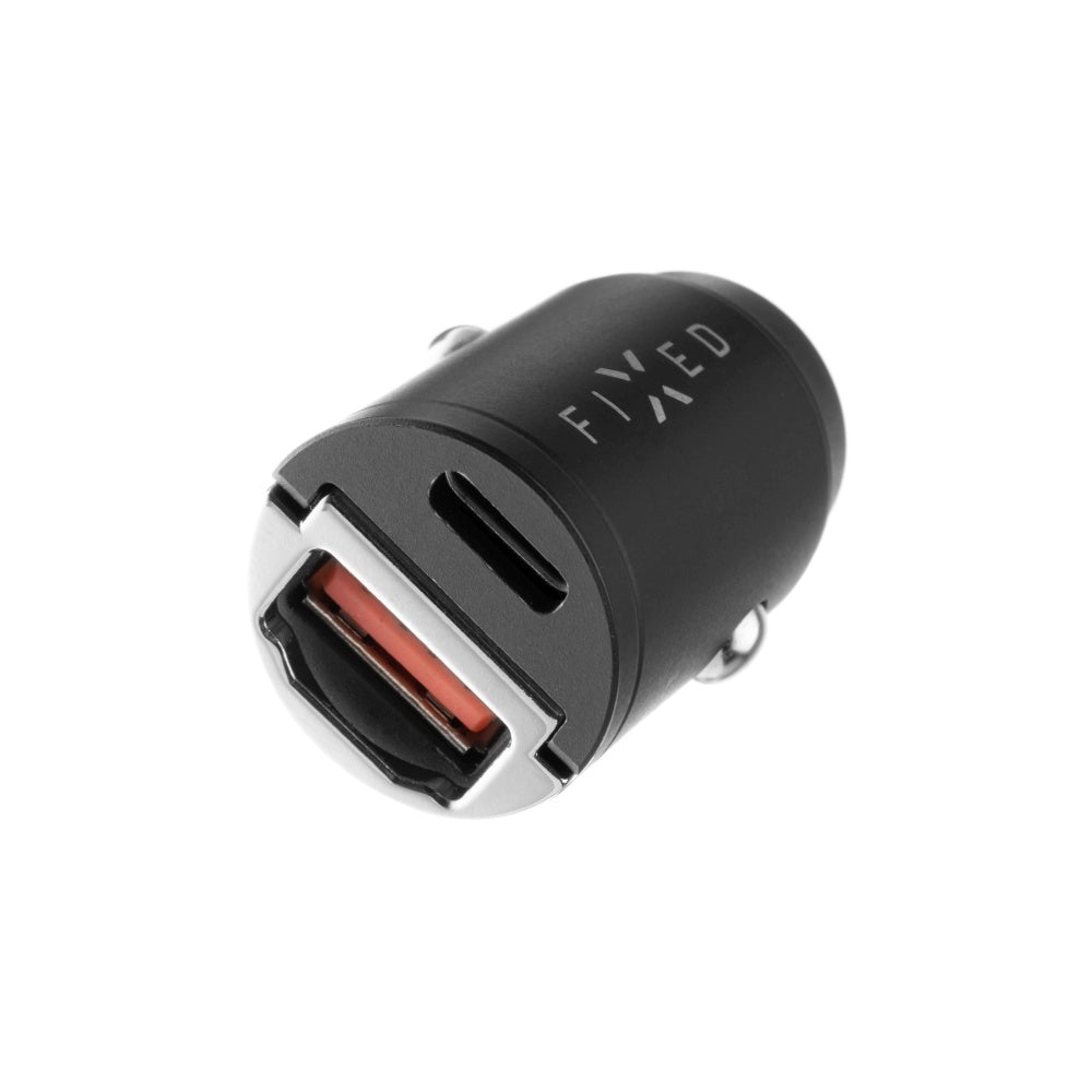 Fixed Auto Charger, 30W, 3A, 1 x USB-A - 1 x USB-C, Black - Image 5