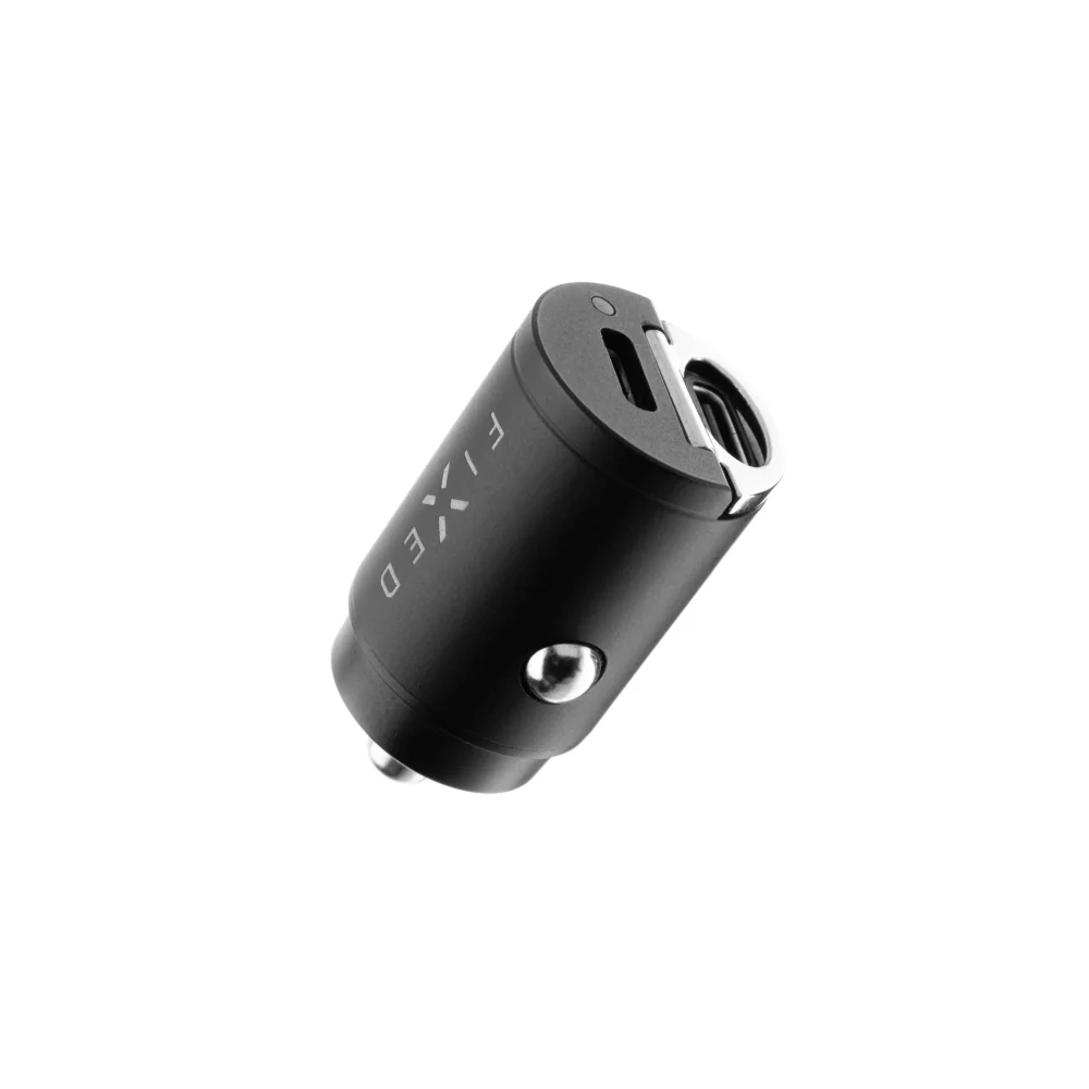 Fixed Auto Charger, 30W, 3A, 2 x USB-C, Black - Image 3