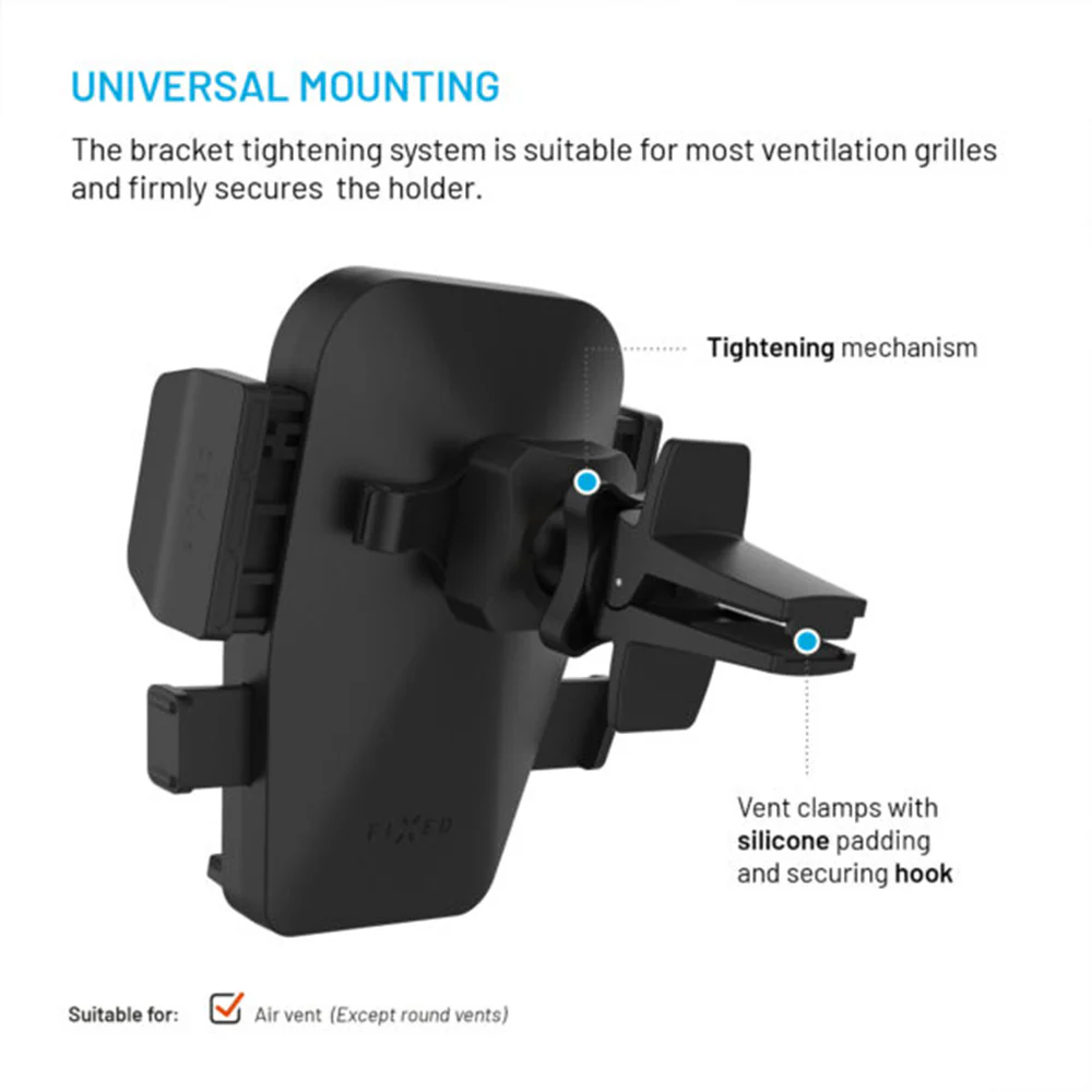 Fixed Iconiq Vent Car Holder, Universal, Black - Image 6