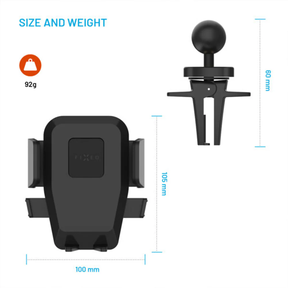 Fixed Iconiq Vent Car Holder, Universal, Black - Image 7
