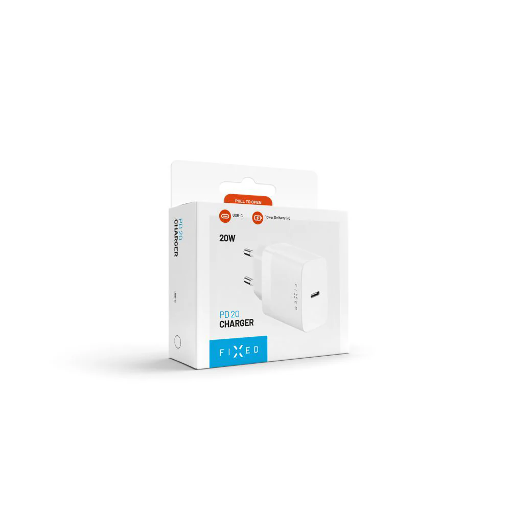 Fixed Network Charger, 20W, 3A, 1 x USB-C, White - Image 5