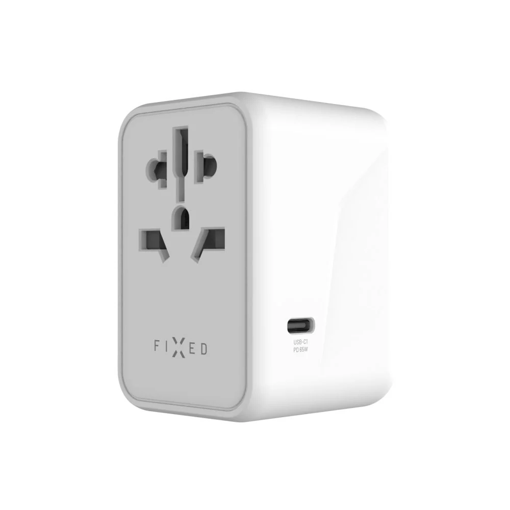 Fixed Travel Network Charger, 65W, 3.25A, 2 x USB-A - 3 x USB-C, White - Image 2