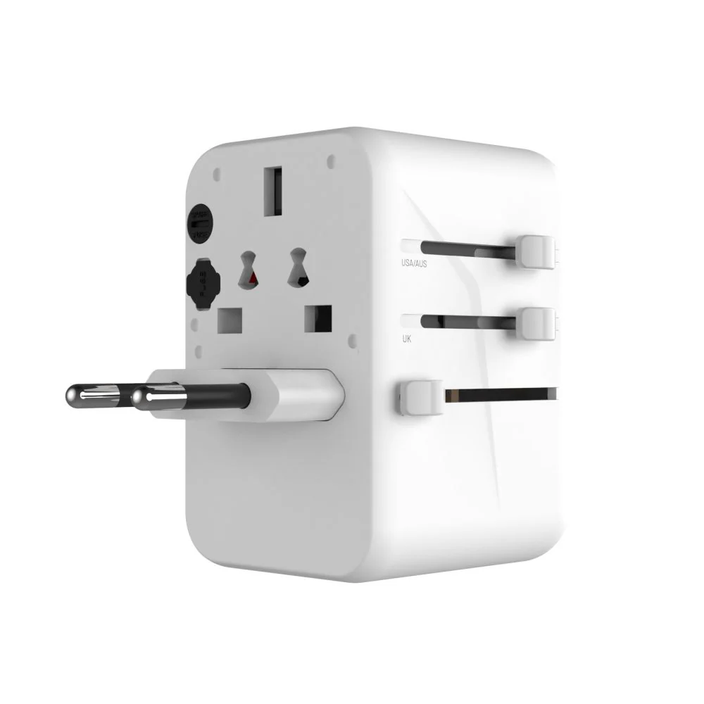 Fixed Travel Network Charger, 65W, 3.25A, 2 x USB-A - 3 x USB-C, White - Image 3