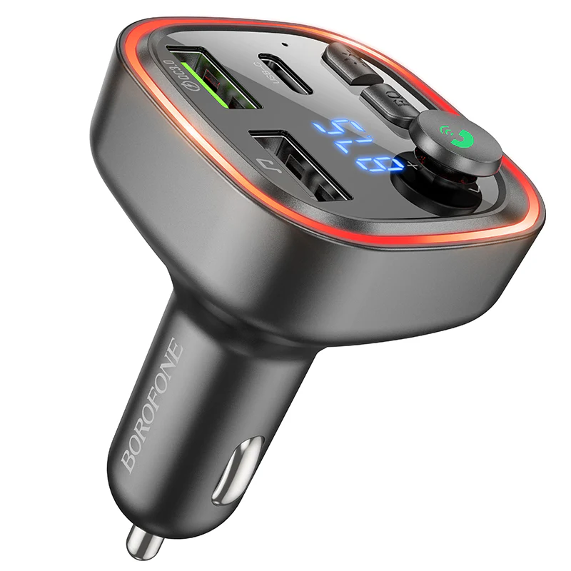 FM Bluetooth Modulator Borofone BC48, 2 x USB-A - 1 x USB-C - 1 x microSD