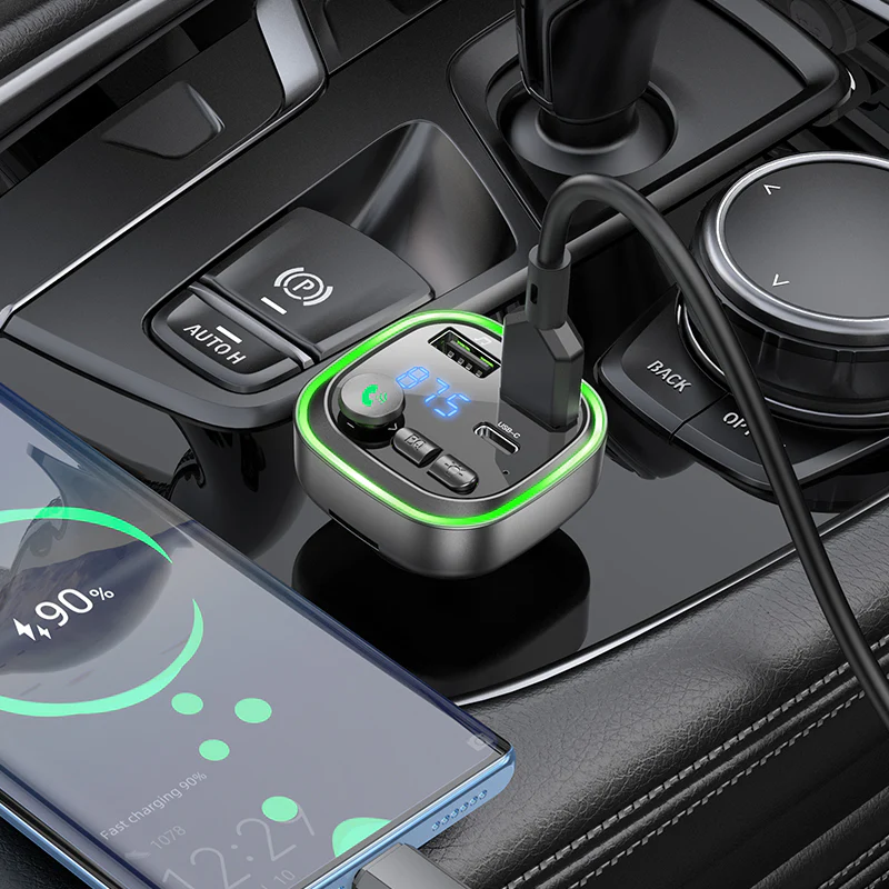 FM Bluetooth Modulator Borofone BC48, 2 x USB-A - 1 x USB-C - 1 x microSD - Image 4