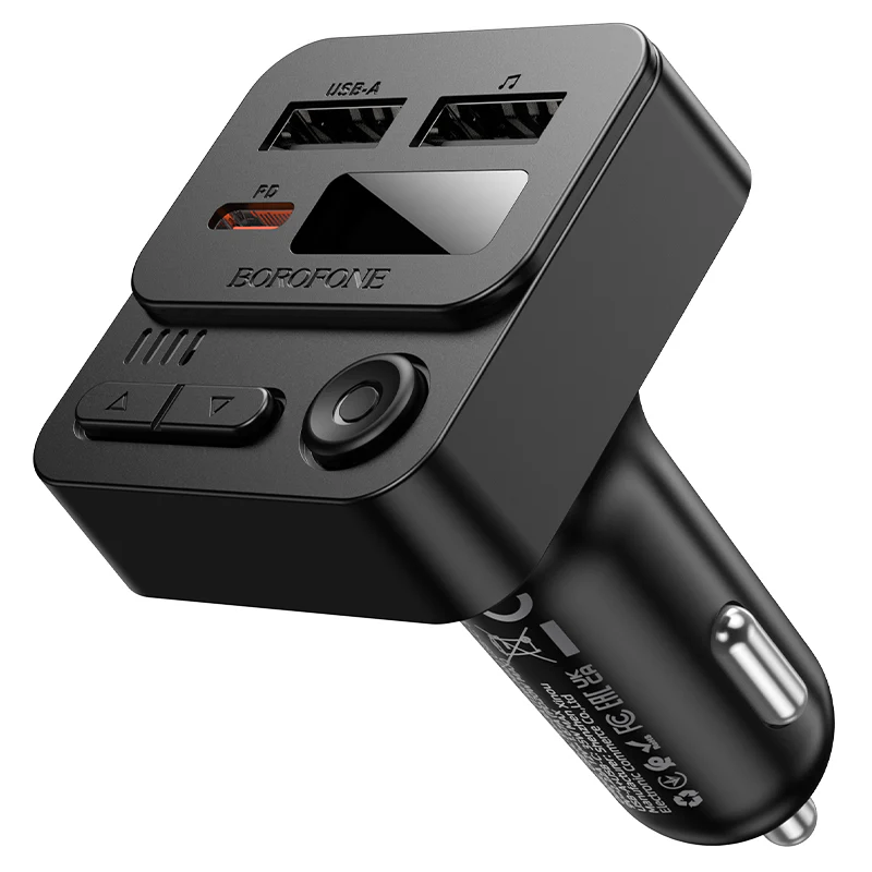FM Bluetooth Modulator Borofone BC60 Hero, 2 x USB-A - 1 x USB-C - Image 4