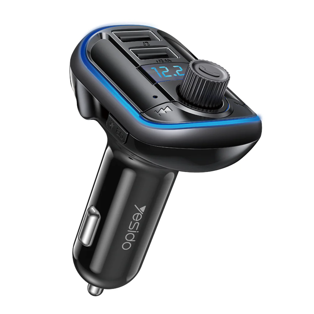 FM Bluetooth Modulator Yesido Y44, 2 x USB-A - 1 x microSD - Image 4