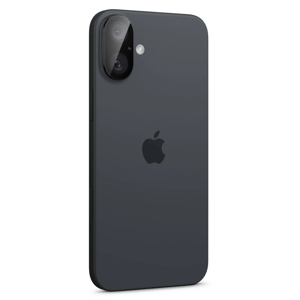 Spigen GlastR Optik Rear Camera Protector for Apple iPhone 16 Plus / 16, Tempered Glass, Set of 2 pieces, Black AGL07922 - Image 3