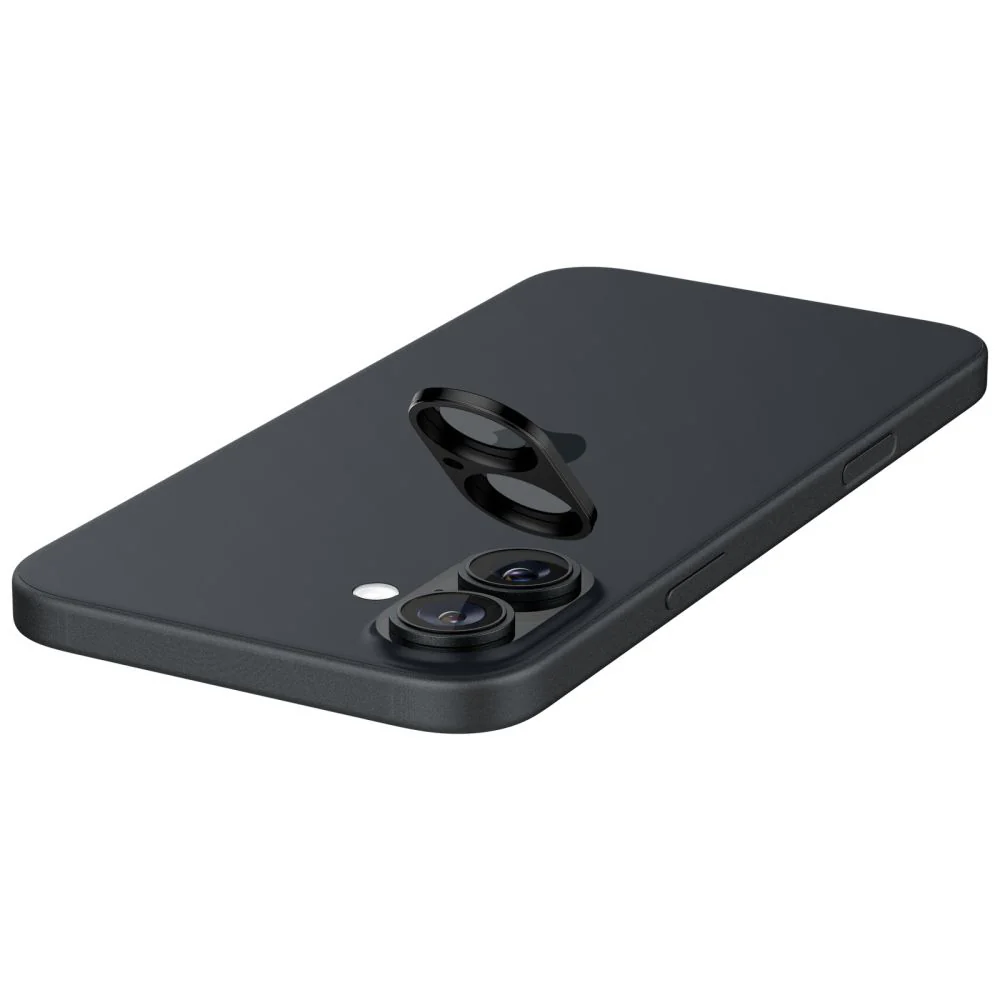 Spigen GlastR Optik Rear Camera Protector for Apple iPhone 16 Plus / 16, Tempered Glass, Set of 2 pieces, Black AGL07922 - Image 5
