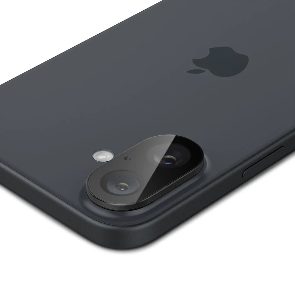 Spigen GlastR Optik Rear Camera Protector for Apple iPhone 16 Plus / 16, Tempered Glass, Set of 2 pieces, Black AGL07922 - Image 6