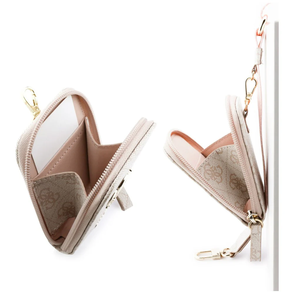 Guess 4G Metal Logo Wallet and Phone Lanyard, Pink - Image 5