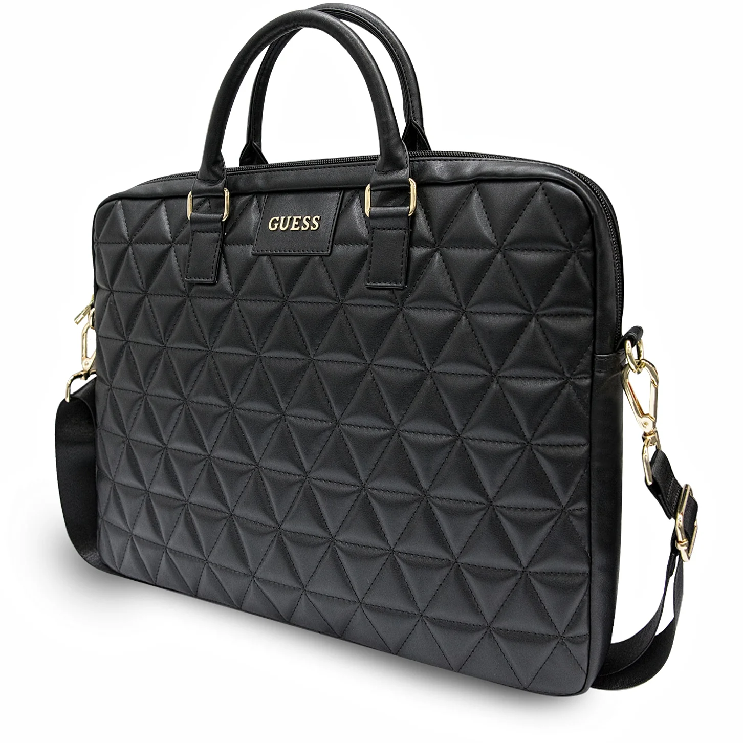 Guess Quilted Bag for 15-inch Laptop, Black - Image 2
