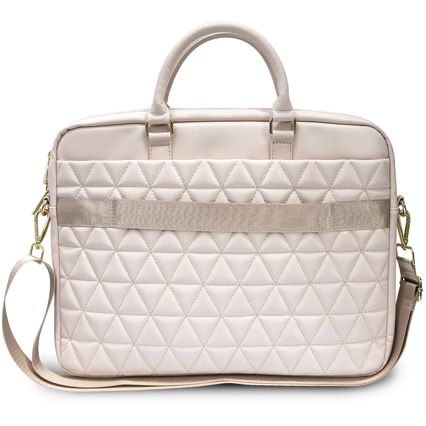 Guess Quilted Bag for 15-inch Laptop, Pink - Image 3