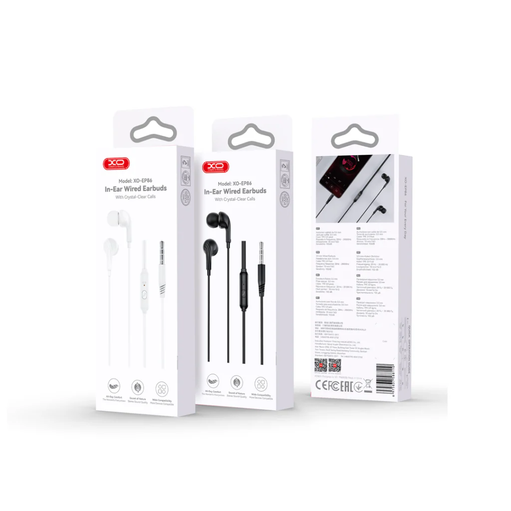 Handsfree 3.5mm XO Design EP86, Black - Image 4