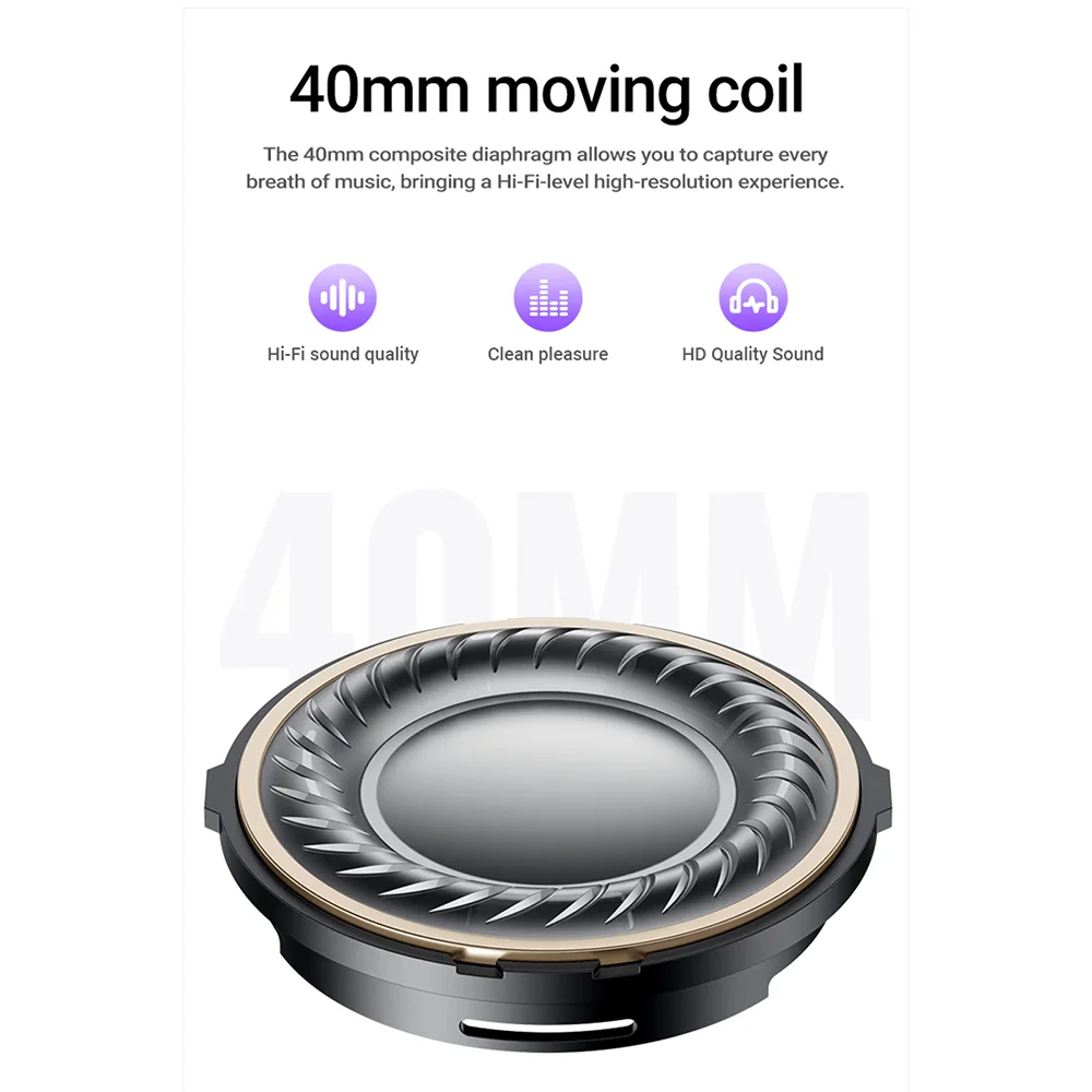 Handsfree Bluetooth Acefast H8, A2DP, ANC, Purple - Image 4