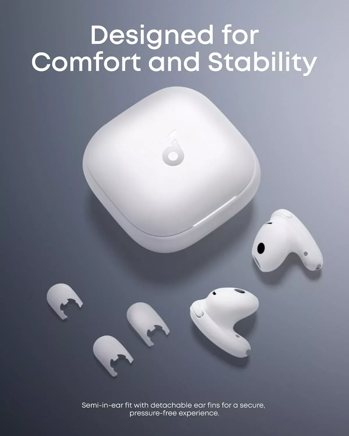 Handsfree Bluetooth Anker SoundCore Liberty Buds, TWS, ANC, White D1200G21 - Image 2