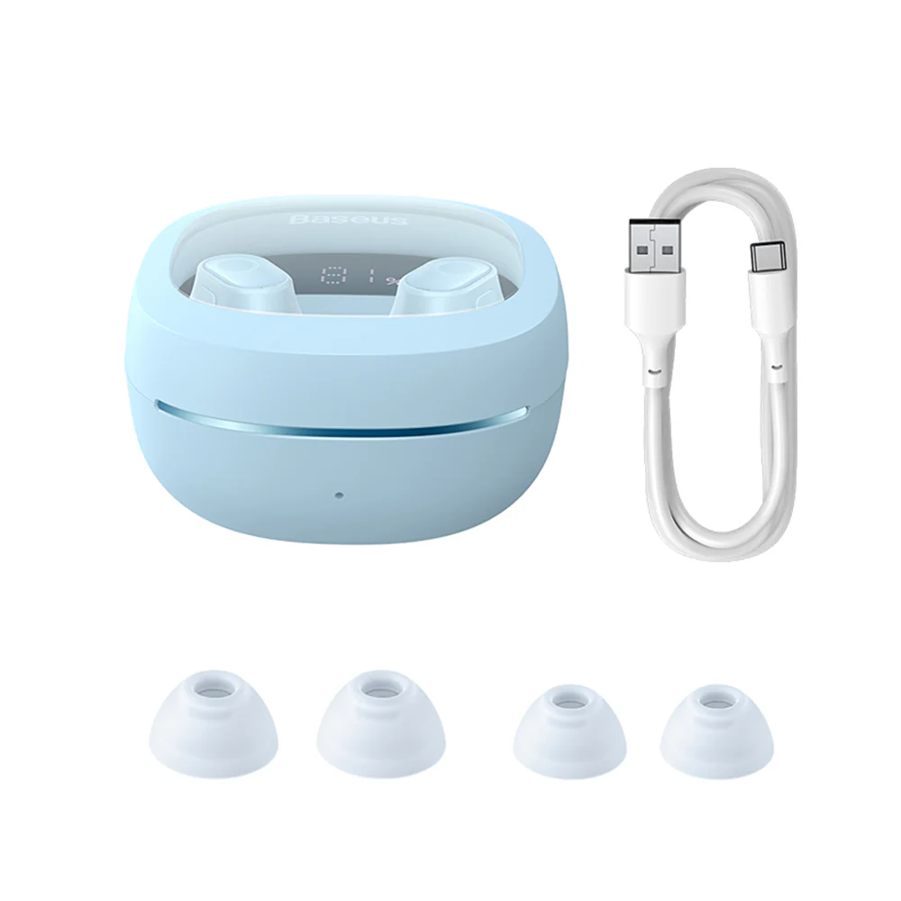 Handsfree Bluetooth Baseus WM02+, TWS, Blue NGTW370303 - Image 6