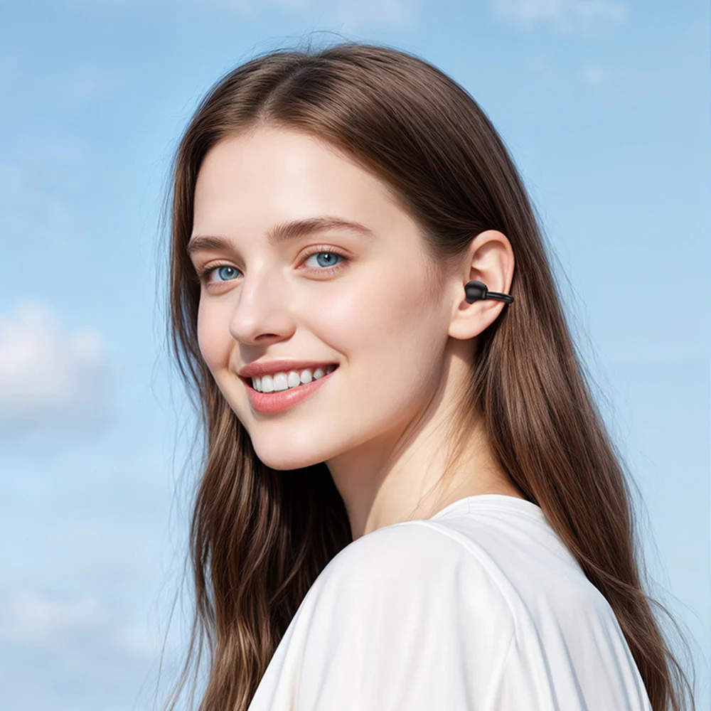 Handsfree Bluetooth Borofone FQ14 Joy, TWS, Black - Image 4