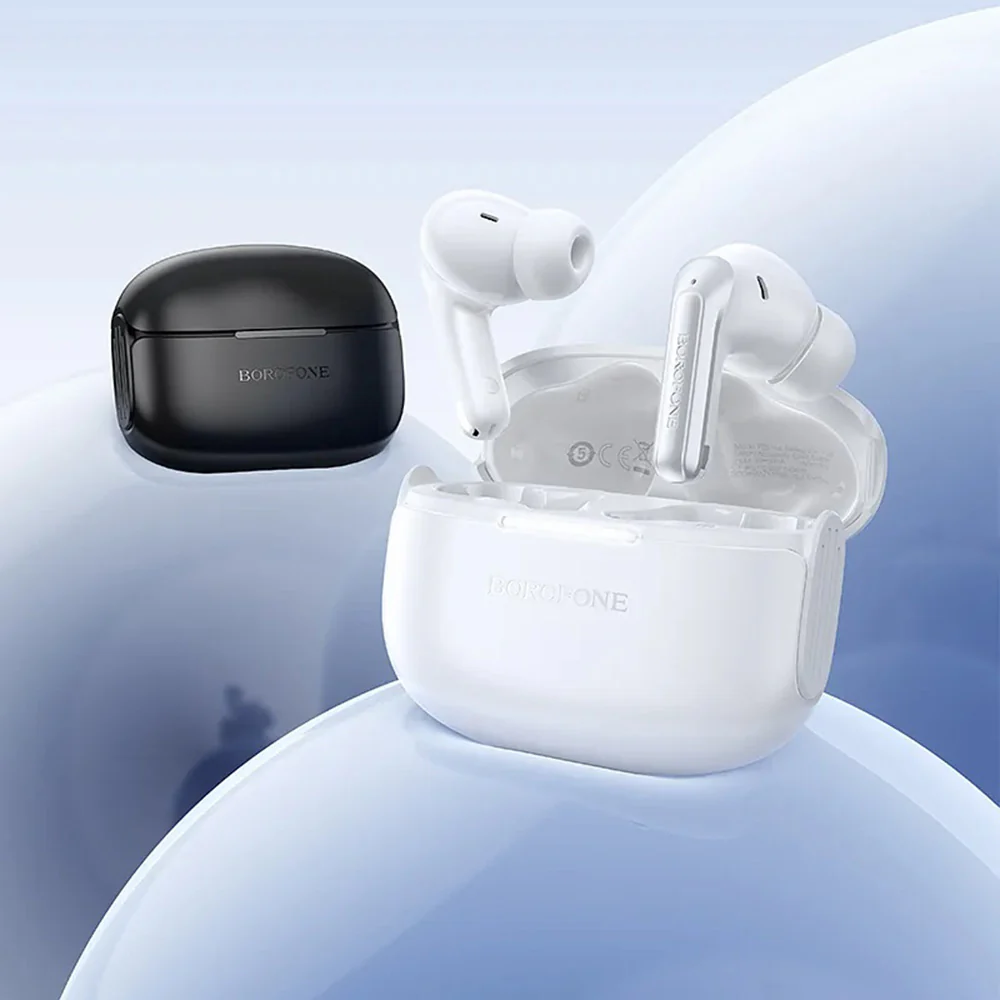 Handsfree Bluetooth Borofone FQ9 Plus Peaceful, TWS, ANC, Black - Image 4