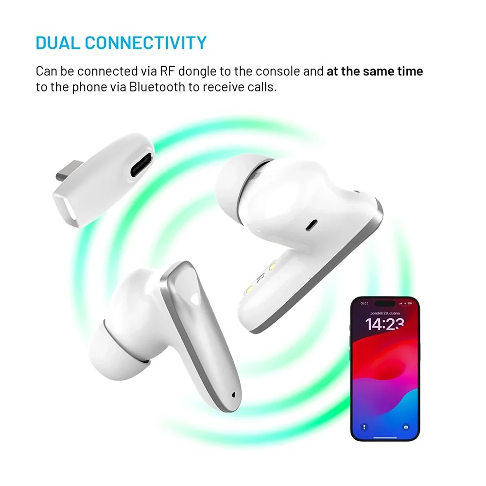 Handsfree Bluetooth Fixed Pods, TWS, White - Image 5