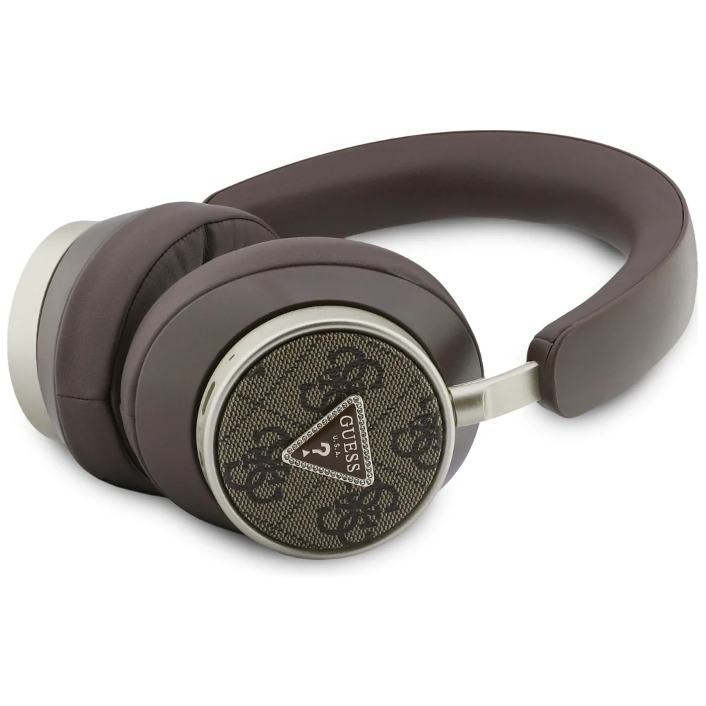 Handsfree Bluetooth Guess 4G Gold Triangle Logo, A2DP, Brown - Image 7