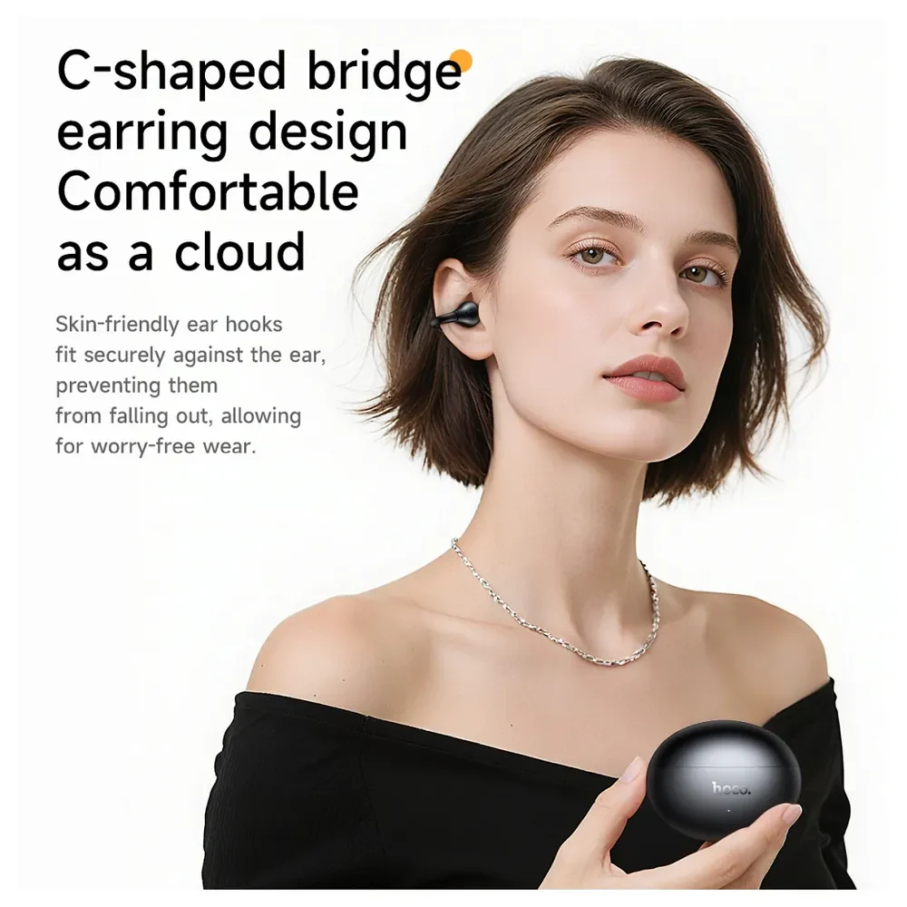 Handsfree Bluetooth HOCO EA8, TWS, White - Image 5