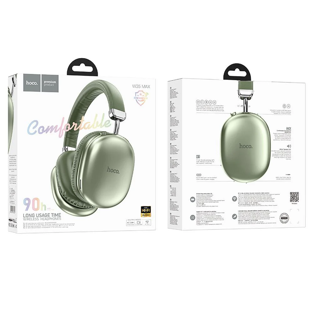 Handsfree Bluetooth HOCO W35 Max, A2DP, Green - Image 4