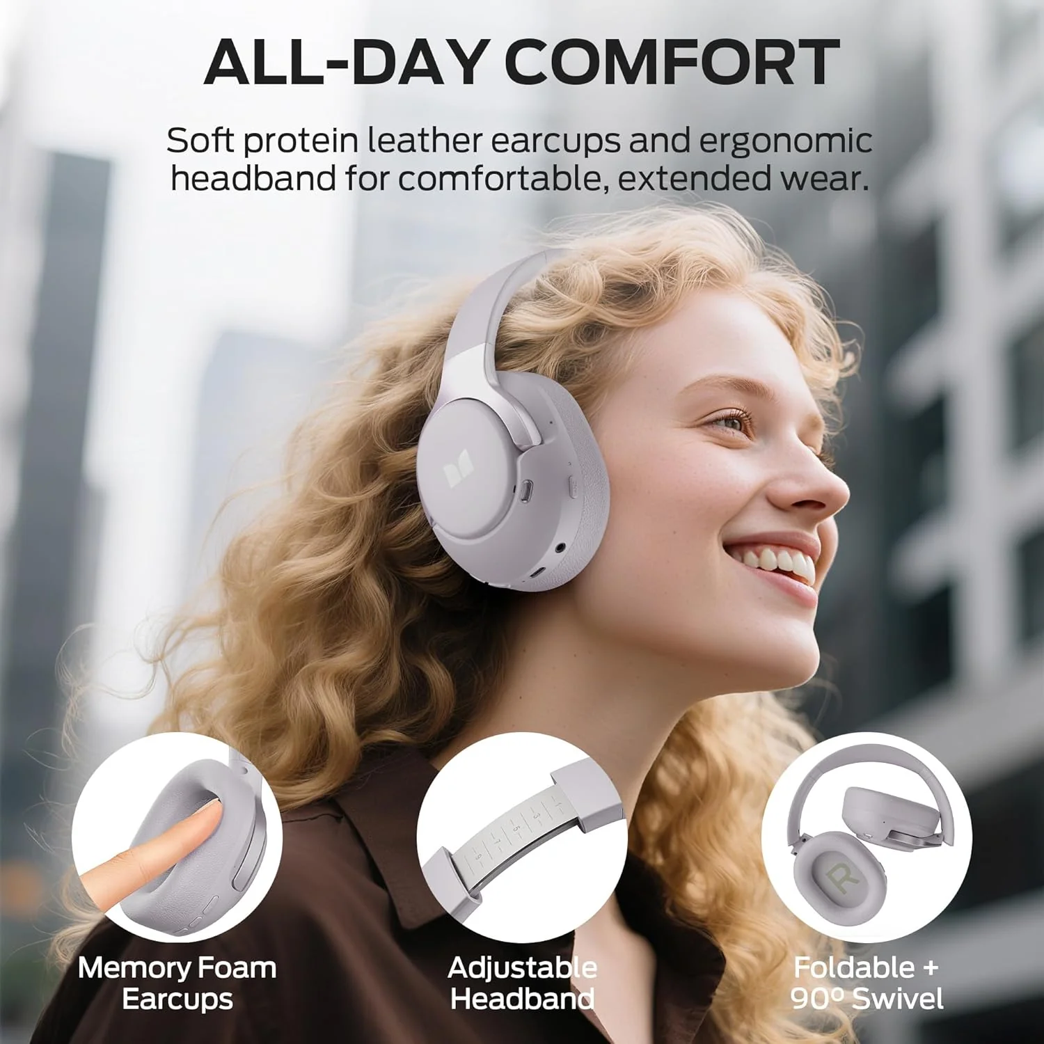 Handsfree Bluetooth Monster Persona 5th, MultiPoint, A2DP, ANC, Purple - Image 8