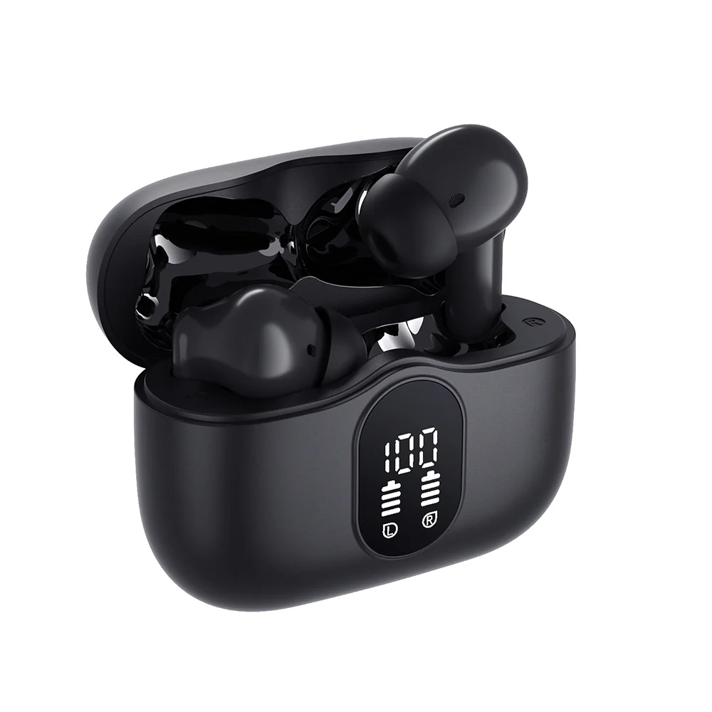 Handsfree Bluetooth Techsuit CW3 WaveBeat 100, TWS, ANC, Black - Image 5