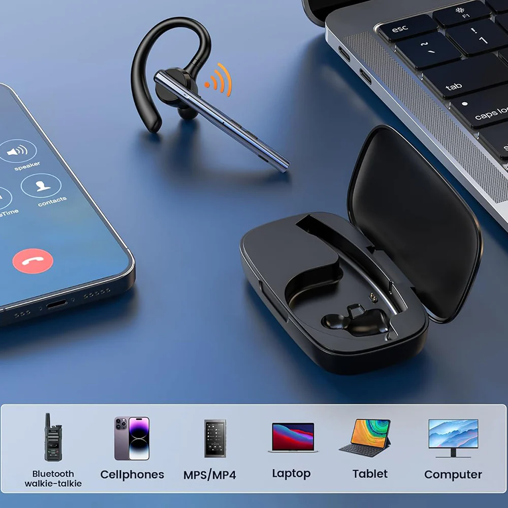 Handsfree Bluetooth Techsuit Vocelis Pro CB4, A2DP, Blue - Image 7