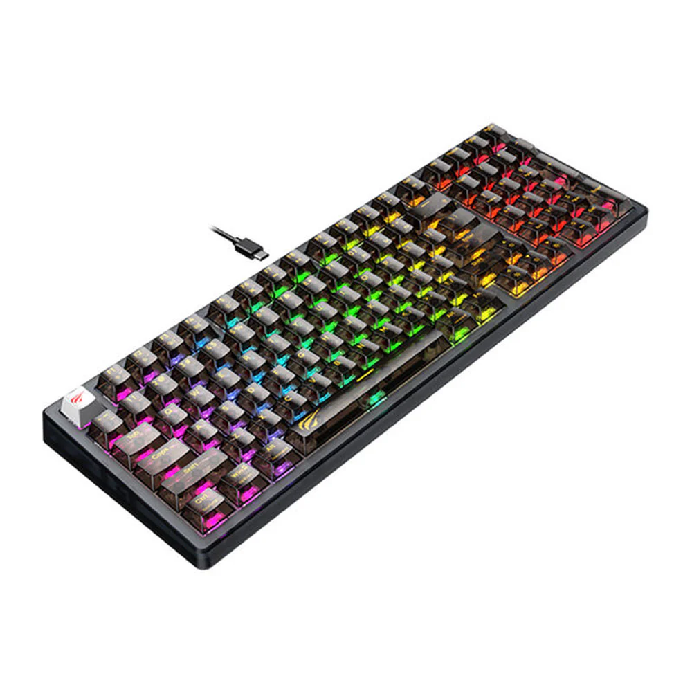 HAVIT KB875L Wired Gaming Keyboard, RGB, 1.8m, Black Transparent - Image 2