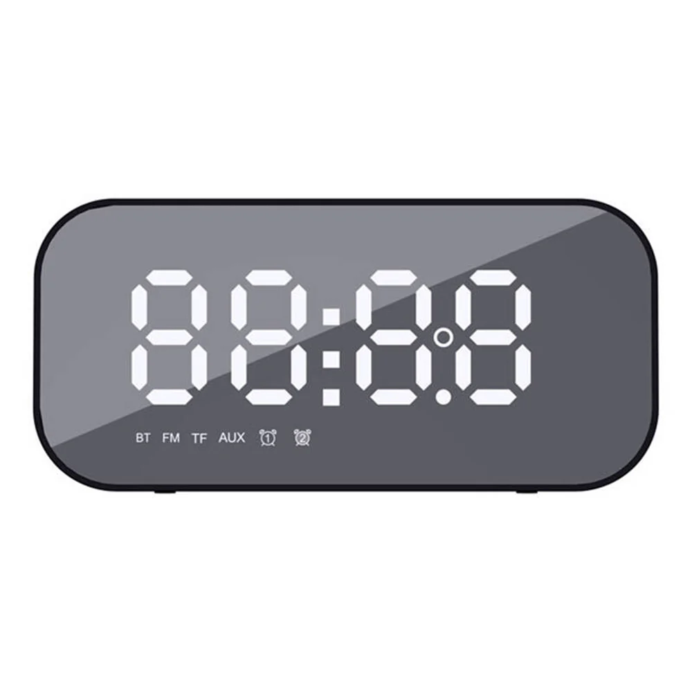 HAVIT M3 Digital Clock with Bluetooth Speaker, Black - Image 2