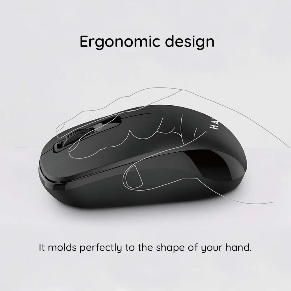 HAVIT MS626GT Wireless Mouse, 1200DPI, Black Blue - Image 6