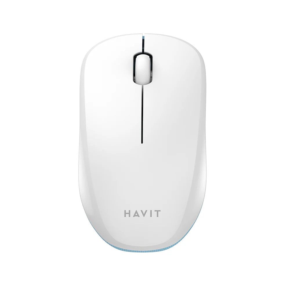 HAVIT MS66GT Wireless Mouse, 1200DPI, White Blue - Image 2