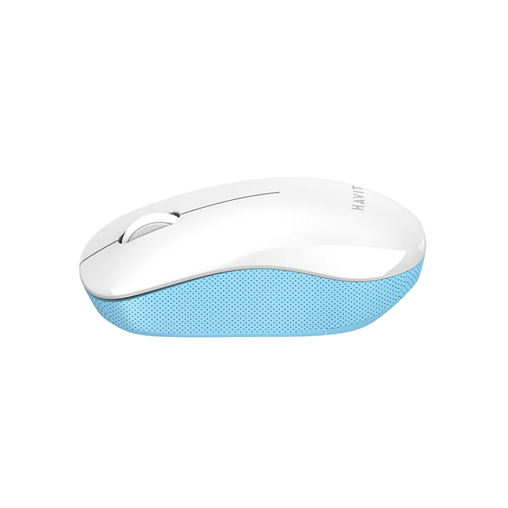 HAVIT MS66GT Wireless Mouse, 1200DPI, White Blue - Image 3