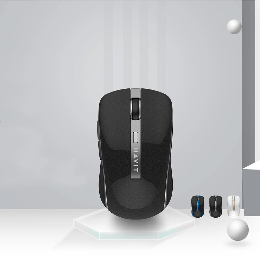 HAVIT MS951GT Wireless Mouse, 1000DPI - 1600DPI, Black Blue - Image 3