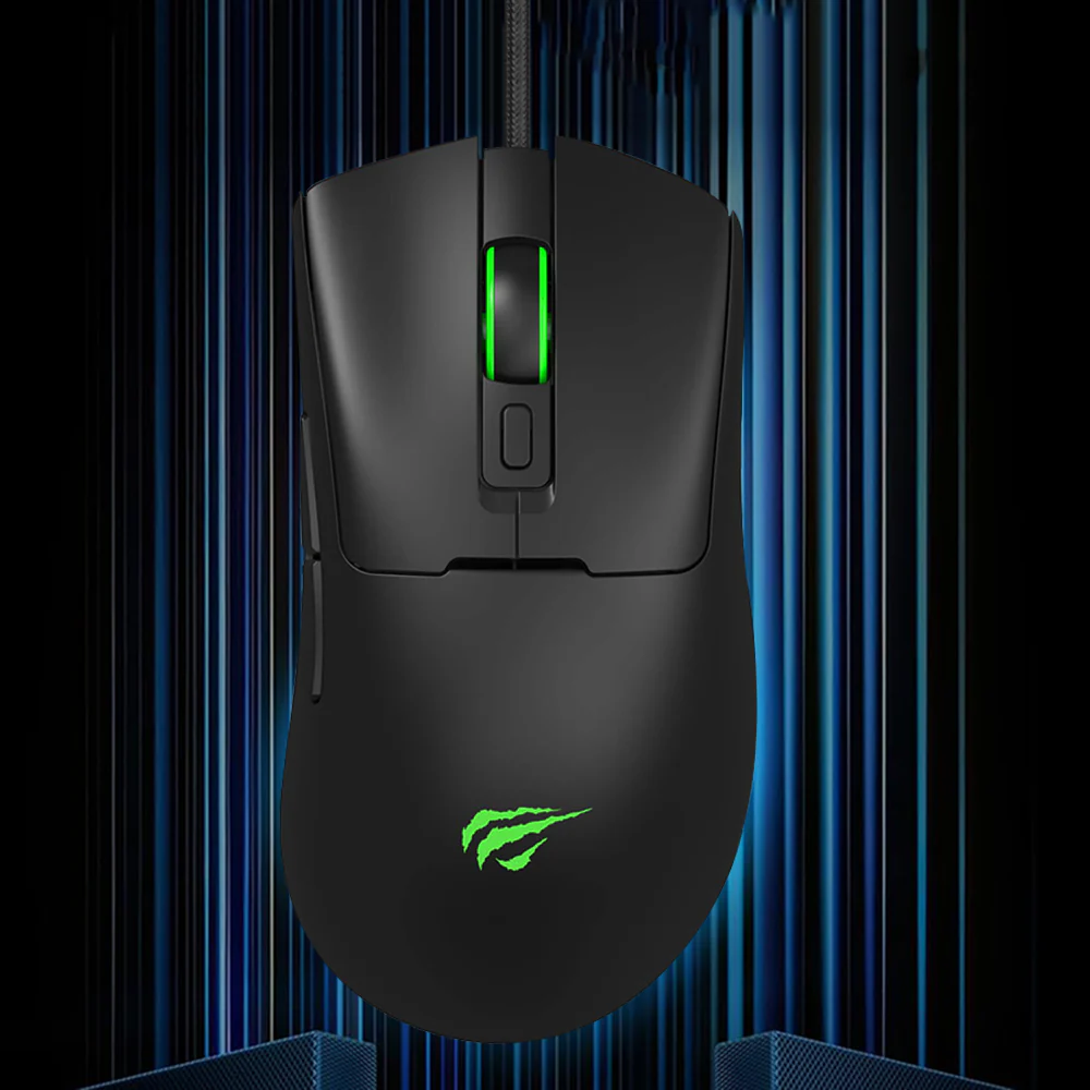 HAVIT MS966 Wired USB Gaming Mouse, RGB, 800DPI - 12000DPI, 1.6m, Black - Image 2