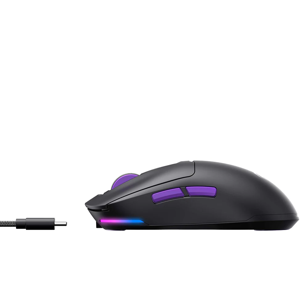 HAVIT MS969WB Wireless Gaming Mouse, RGB, 1000DPI - 16000DPI, BT / Wi-Fi / Wired, Black - Image 4