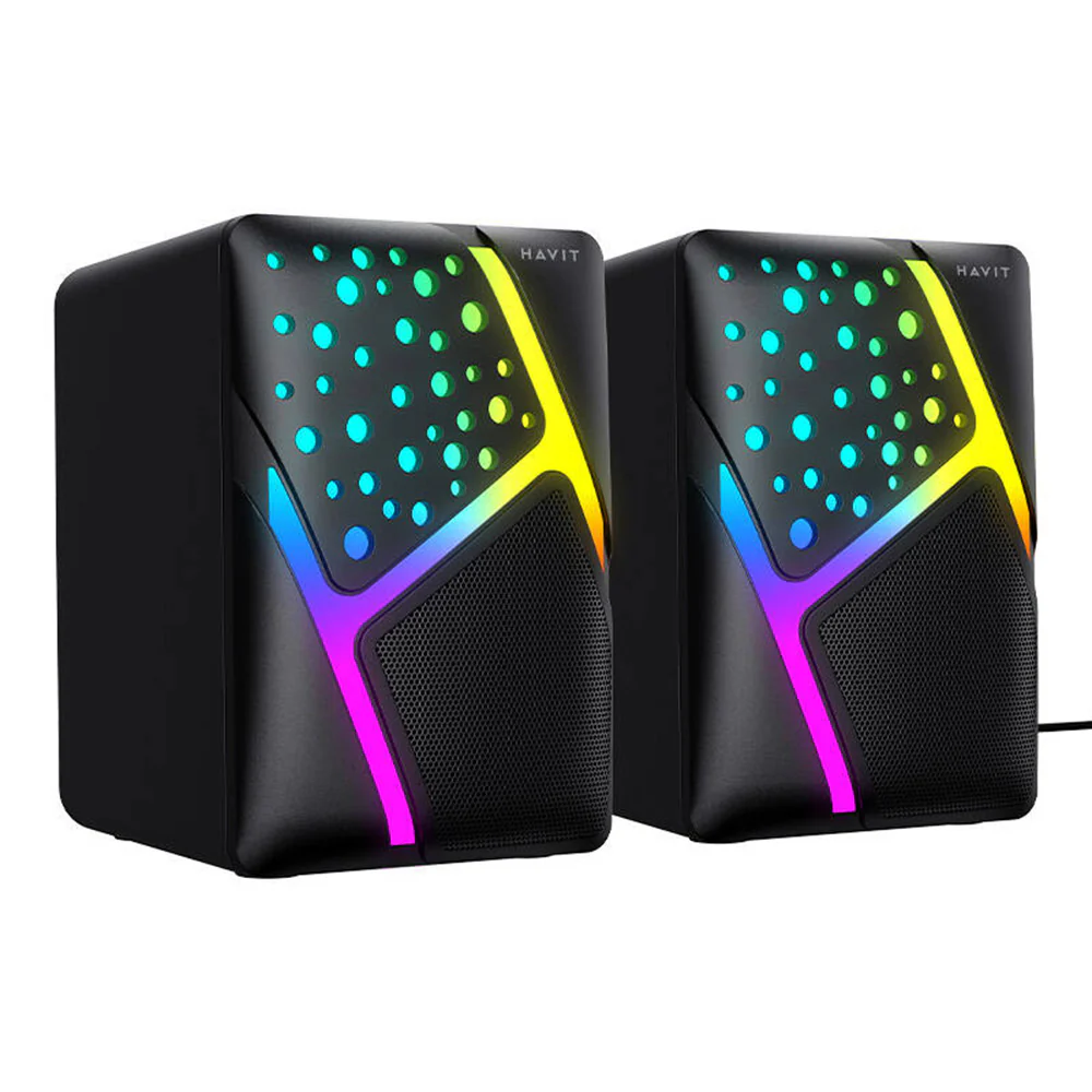 HAVIT SK763 Gaming Speakers, 2 x 3W, RGB, USB-A, Black - Image 3