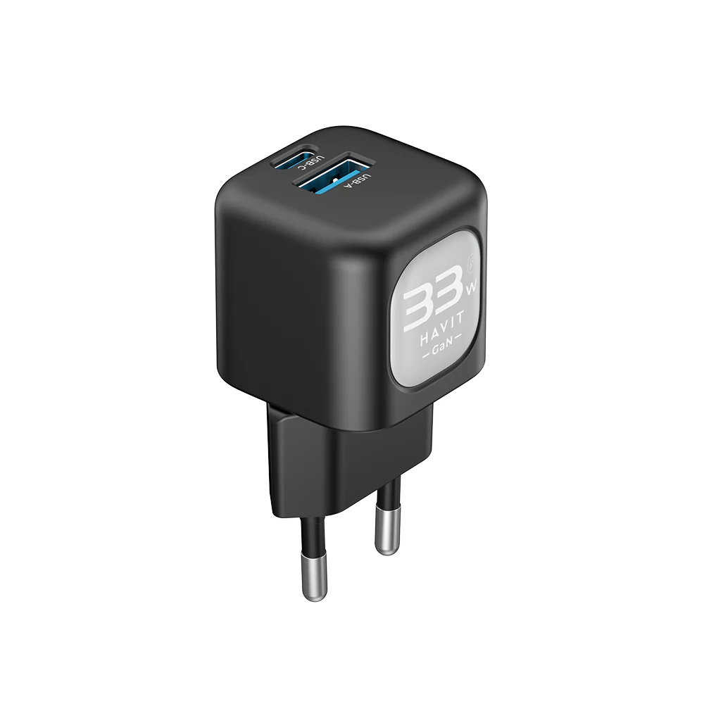HAVIT UC230 Network Charger, 33W, 3A, 1 x USB-A - 1 x USB-C, Green - Image 3
