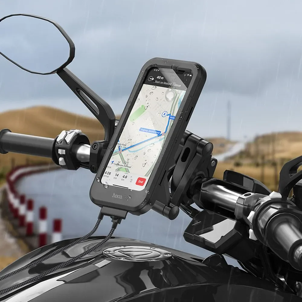 HOCO CA101 Bicycle Motorcycle Mount, 4.5inch - 7inch, Black - Image 8