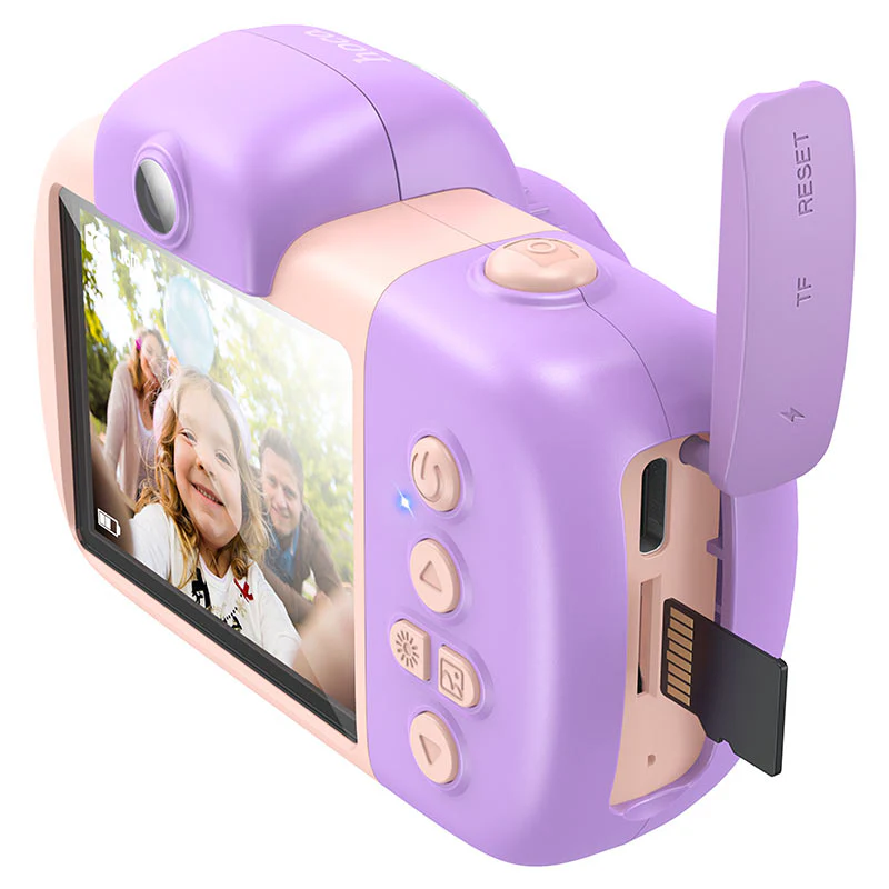 HOCO DV201 Kids Digital Camera, 1080P, 2MP, Pink - Image 3