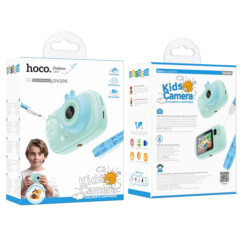 HOCO DV205 Kids Digital Camera, 720P, 1MP, Blue - Image 5
