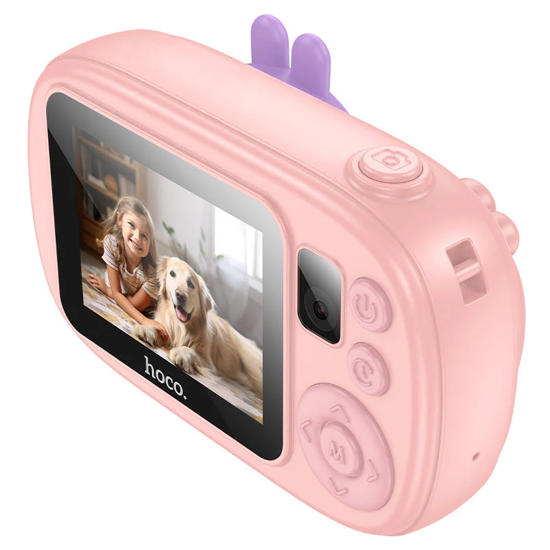 HOCO DV205 Kids Digital Camera, 720P, 1MP, Pink - Image 3