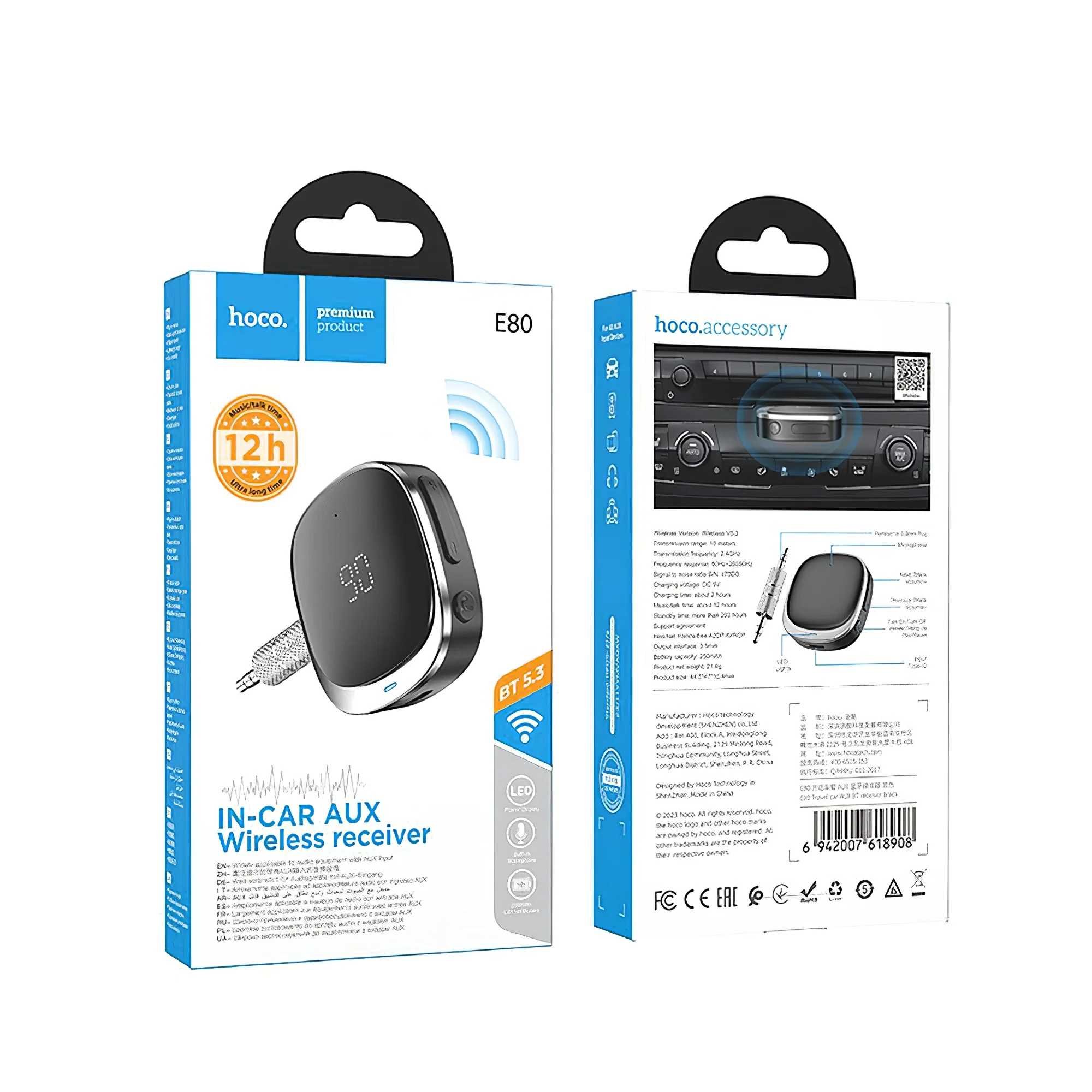 HOCO E80 Bluetooth Receiver - Image 8