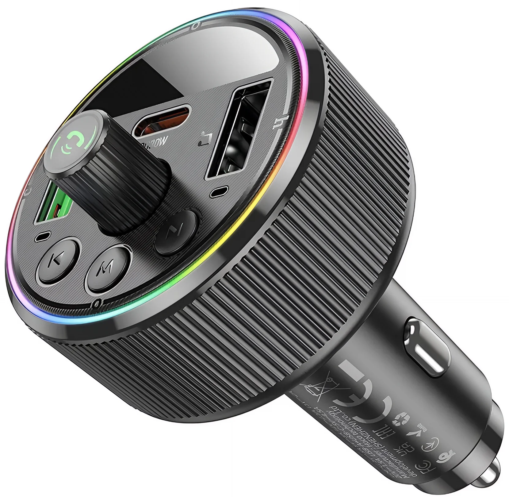 HOCO E82 Bluetooth FM Modulator, 2 x USB-A - 1 x USB-C - Image 2